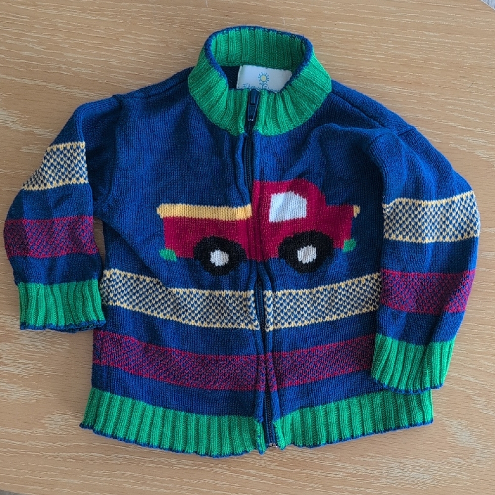 Florence Eisman Truck Zip Up Sweater